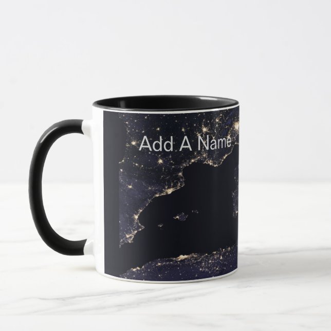 NASA-Image Italien in der Nacht Tasse (Links)
