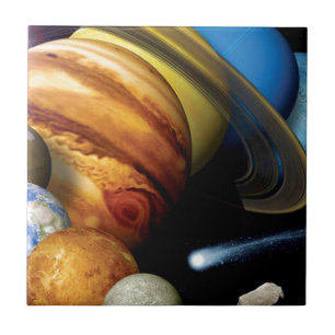 NASA JPL Montage der Planeten des Sonnensystems We Fliese