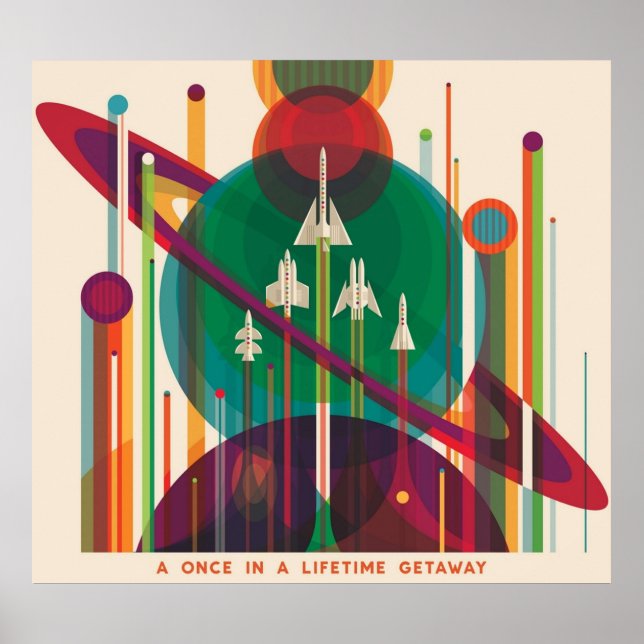 NASA JPL Weltraumtourismus Ein Mal im Leben Getawa Poster (Vorne)