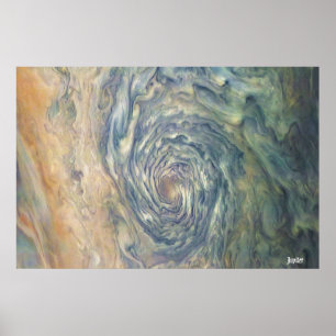 NASA / Juno / Jupiter / Sturmwolken / Poster