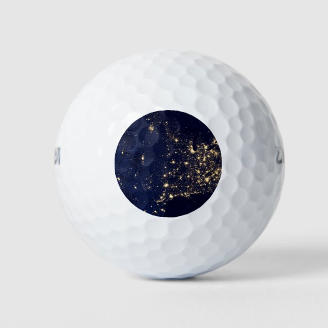 Nasa Lights aus Space USA Golfball (Vorderseite)