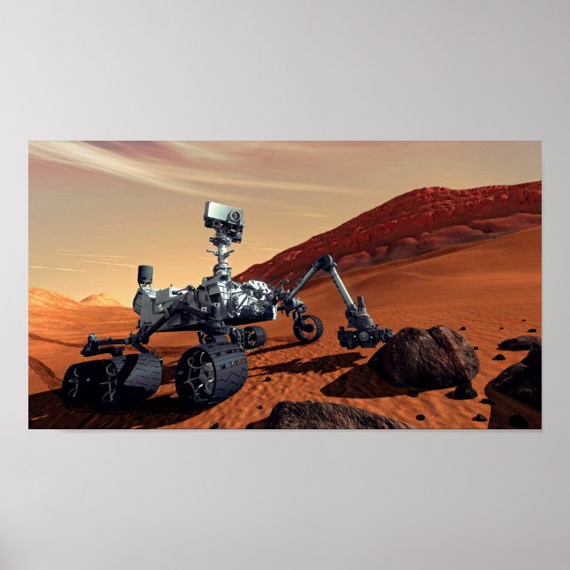 NASA-Mars Neugier Rover Artist Concept Poster (Vorne)