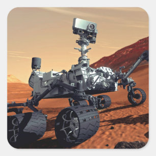 NASA-Mars Neugier Rover Artist Concept Quadratischer Aufkleber