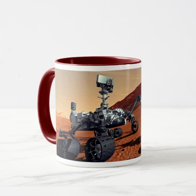 NASA-Mars Neugier Rover Artist Concept Tasse (Vorderseite Links)