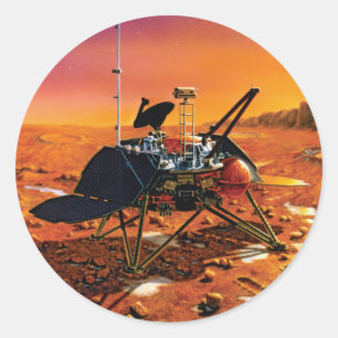 NASA Mars Polar Lander Künstler Konzept Kunstwerk Runder Aufkleber