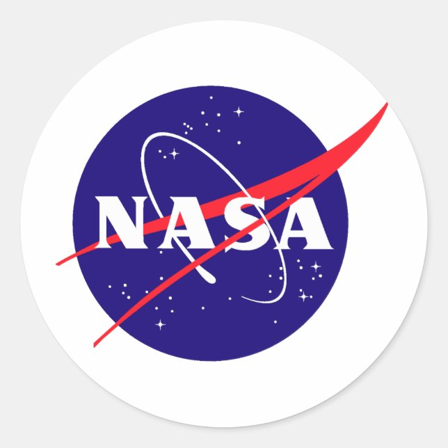 NASA Meatball-Logo Runder Aufkleber (Vorderseite)
