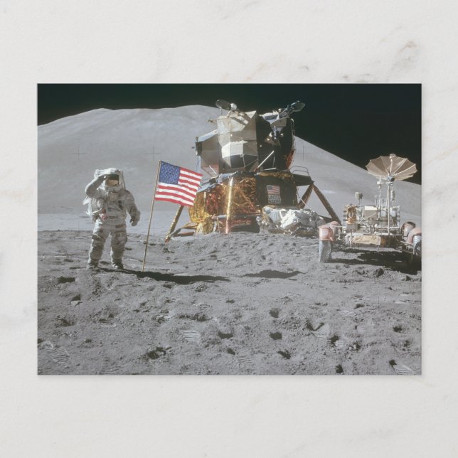 Nasa Moon Landing Apollo 15 Mondmodul 1971 Postkarte (Vorderseite)