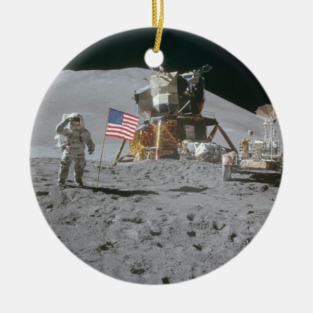 Nasa Moon Landing Apollo 15 Mondmodul Keramik Ornament (Vorne)