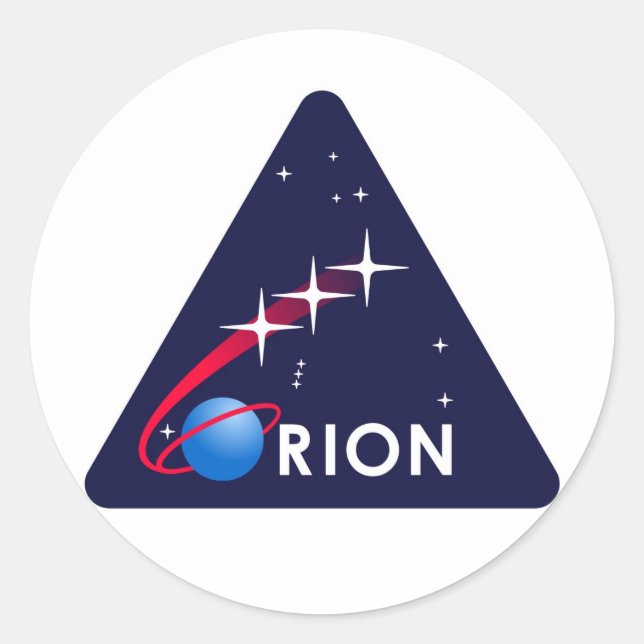 NASA-Orion-Logo Runder Aufkleber (Vorderseite)