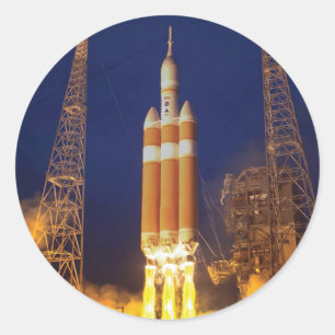 NASA Orion Raumschiff Raketenstart Runder Aufkleber