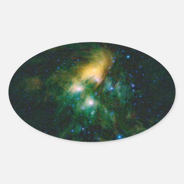 NASA Pleiades Ovaler Aufkleber (Vorderseite)