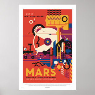 NASA - Reiseplakat für Retro-Mars Poster