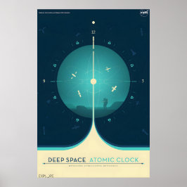 NASA Retro Style Travel Poster - Deep Space Atomic