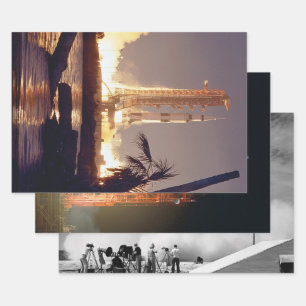 NASA Rocket Launch Fotos Geschenkpapier Set