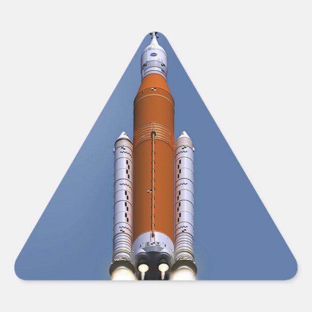 NASA SLS Weltraumstartsystem Dreieckiger Aufkleber (Vorderseite)