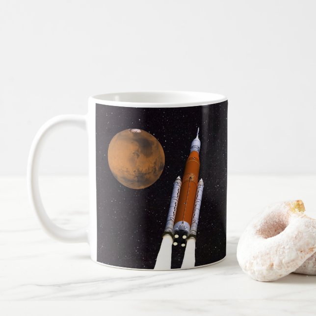 NASA SLS Weltraumstartsystem Kaffeetasse (Mit Donut)