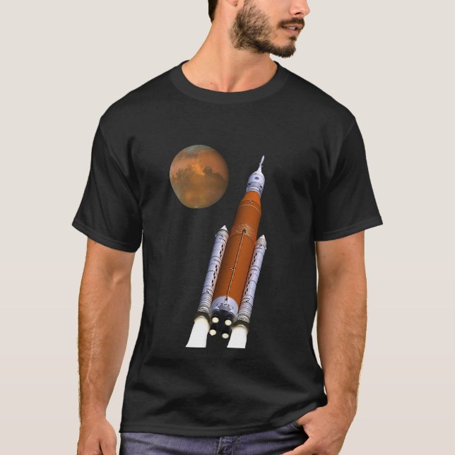NASA SLS Weltraumstartsystem T-Shirt (Vorderseite)