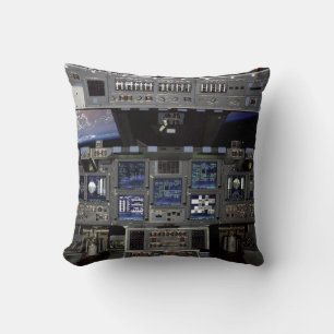 NASA Space Shuttle Cockpit Blick auf die Erde durc Kissen