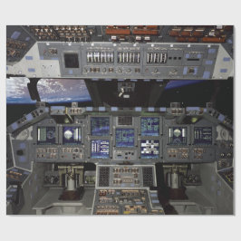 NASA Space Shuttle Cockpit Earth Orbit Window View Geschenkpapier