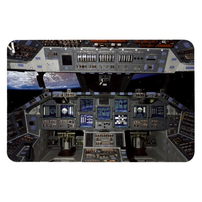 NASA Space Shuttle Cockpit Earth Orbit Window View Magnet (Horizontal)
