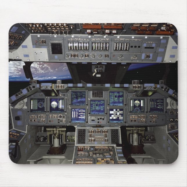 NASA Space Shuttle Cockpit Earth Orbit Window View Mousepad (Vorne)