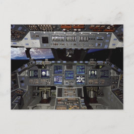 NASA Space Shuttle Cockpit Earth Orbit Window View Postkarte