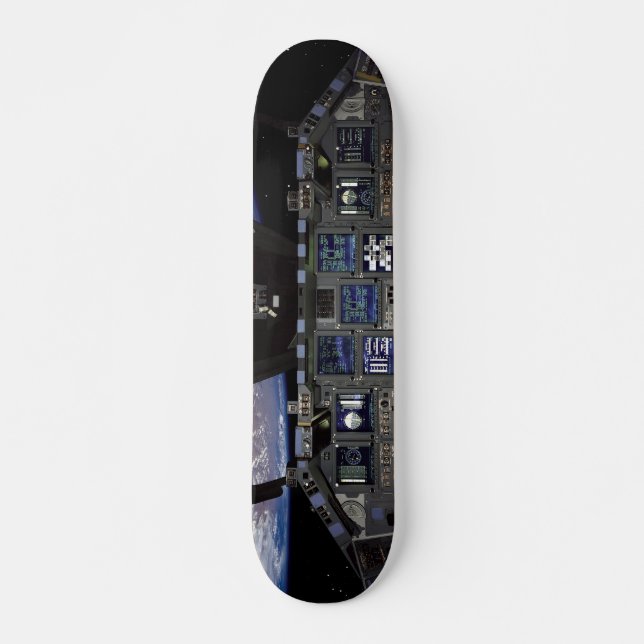 NASA Space Shuttle Cockpit Earth Orbit Window View Skateboard (Vorne)