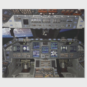 NASA Space Shuttle Cockpit Erdorbit-Fensterblick Geschenkpapier