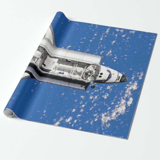 NASA Space Shuttle Discovery Earth Orbit Geschenkpapier (Ungerollt)