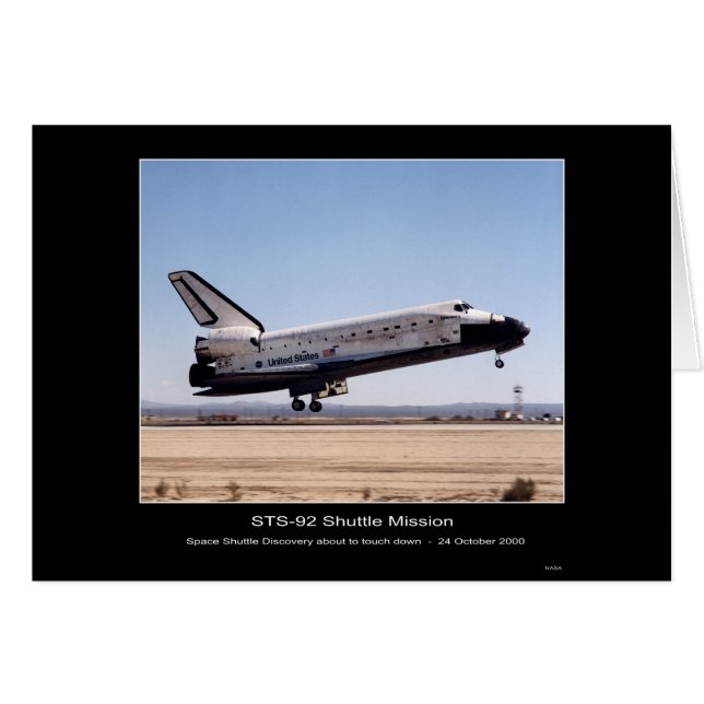NASA Space Shuttle Discovery Landing-STS-92 Shuttl (Vorderseite (Horizontal))
