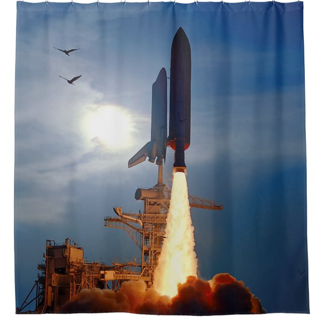 NASA Space Shuttle Discovery Start STS-64 Duschvorhang (Vorderseite)