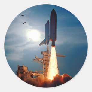 NASA Space Shuttle Discovery Start STS-64 Runder Aufkleber