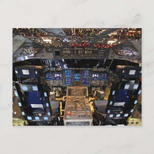 NASA Space Shuttle Endeavour Flug Deck Cockpit Postkarte