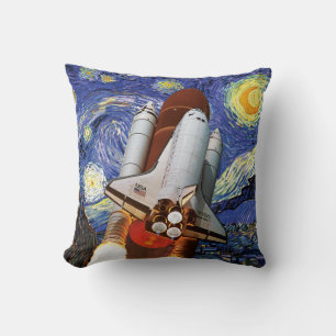 NASA Space Shuttle Launch Van Gogh Starry Night Kissen