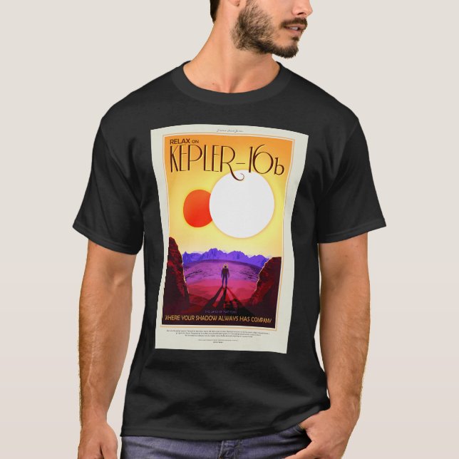 Nasa Space Tourism Posters Kepler 16B T-Shirt (Vorderseite)