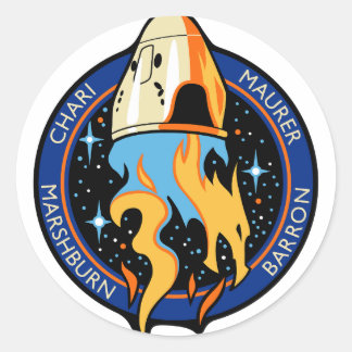 NASA SpaceX Crew 3 Logo Runder Aufkleber