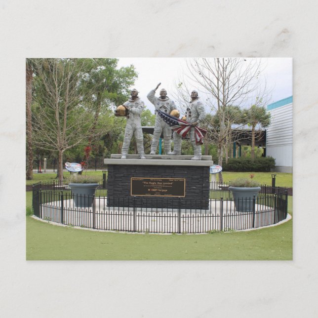 Nasa Statue Der Adler ist gelandet Postkarte (Vorderseite)