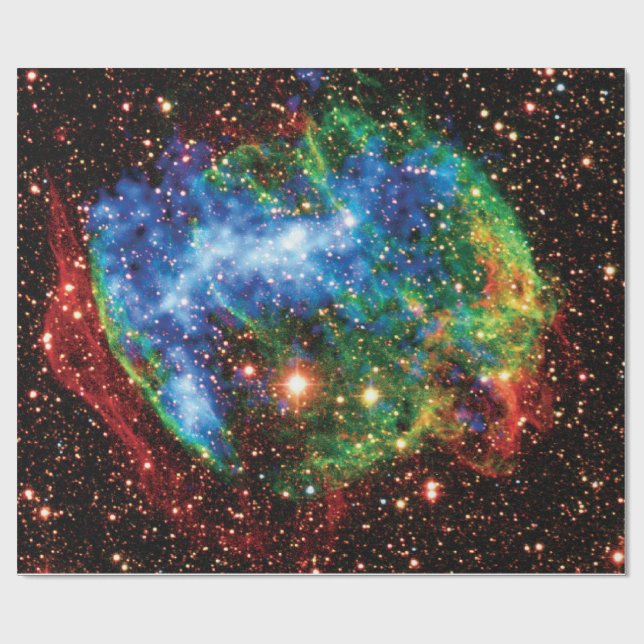 NASA Supernova Remnant W49B Gamma Ray Burst Foto Geschenkpapier (Flach)