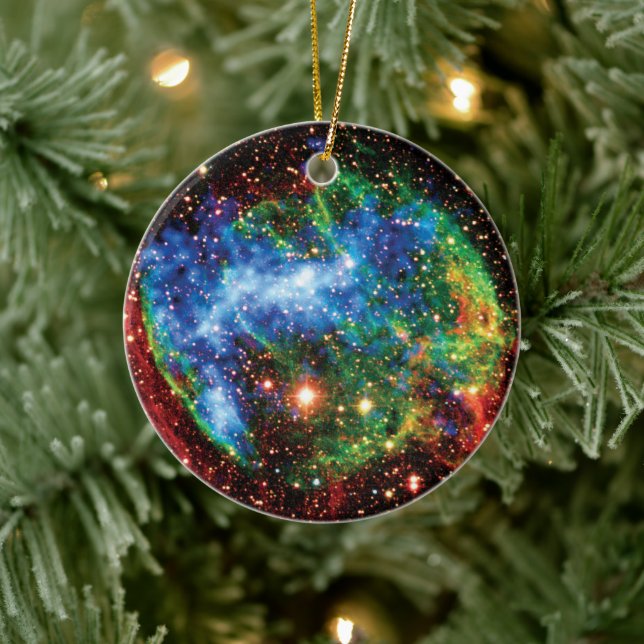 NASA Supernova Remnant W49B Gamma Ray Burst Foto Keramik Ornament (Baum)