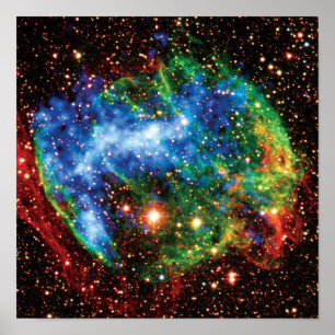 NASA Supernova Remnant W49B Gamma Ray Burst Foto Poster