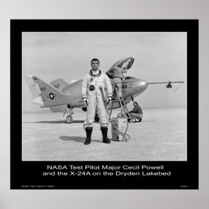 NASA-Testpilot Cecil Powell Poster