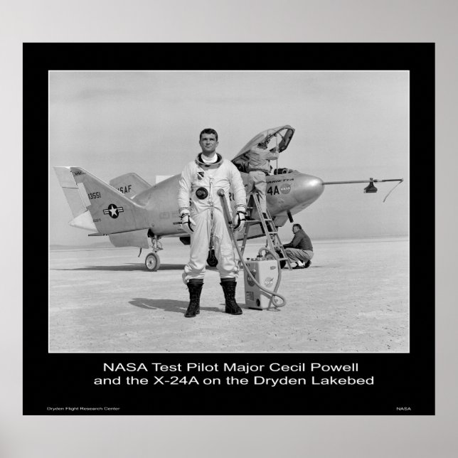 NASA-Testpilot Cecil Powell Poster (Vorne)