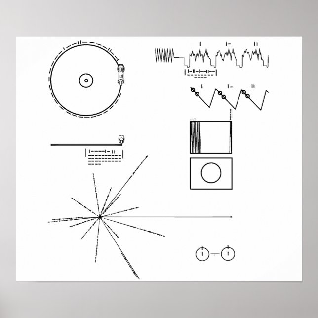 NASA Voyager Golden Record Poster (Vorne)