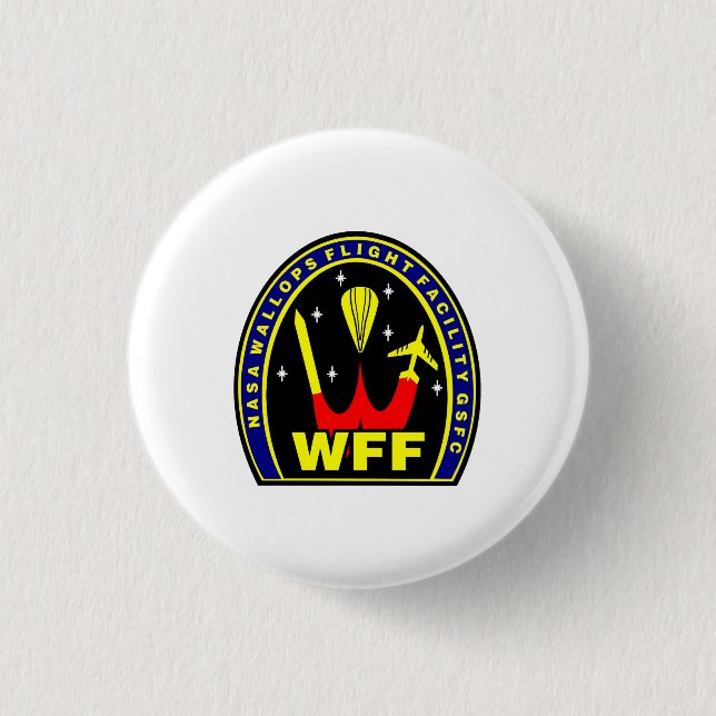 Nasa Wallops Fluganlage Insignien Button (Vorderseite)