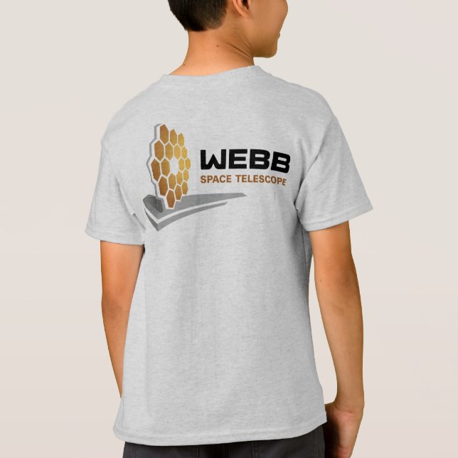NASA Webspace Telescope Mercury Gray Kids" T-Shirt (Rückseite)