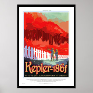 NASA Zukunft Reise Sci-Fi Poster - Kepler 186f
