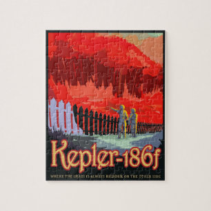NASA Zukunft Reise Sci-Fi Poster - Kepler 186f Puzzle