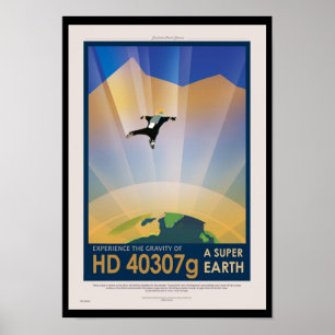NASA Zukunft Reise Sci-Fi Poster - Supererde