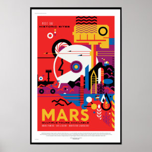 NASA Zukunftsreiseplakat - Besuchen Sie den Planet Poster