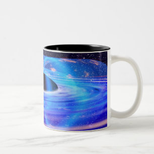 Nasas blaues Schwarzes Loch Zweifarbige Tasse